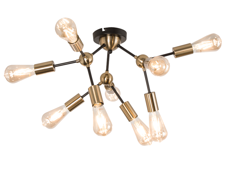 Metal Ceiling Fitting Antique Brass/Black