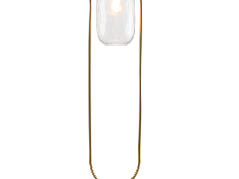 Metal Floor Lamp Bevelled Glass