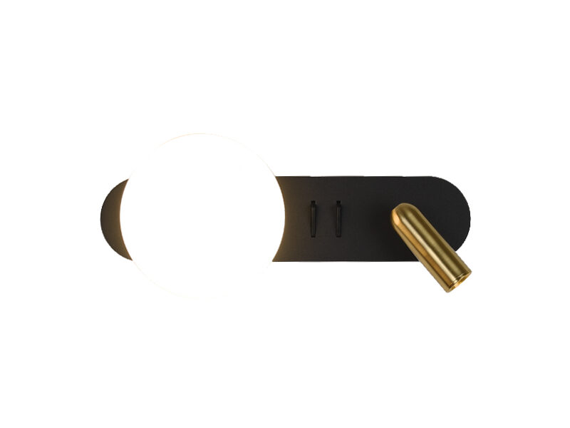 St Regis Wall Light Black