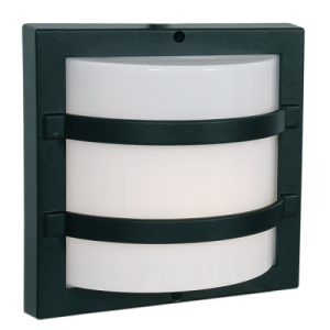 Outdoor rectangular wall light Black