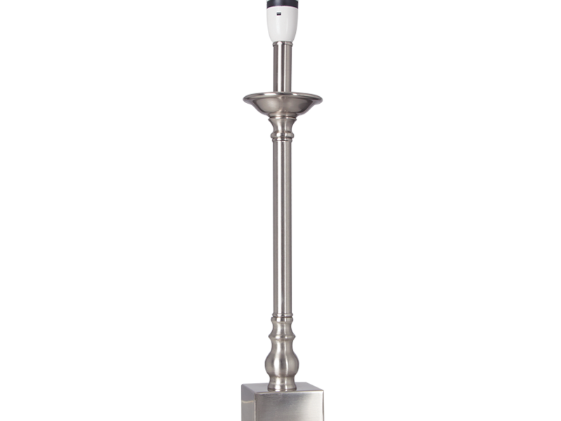 Satin chrome classic table lamp BASE ONLY