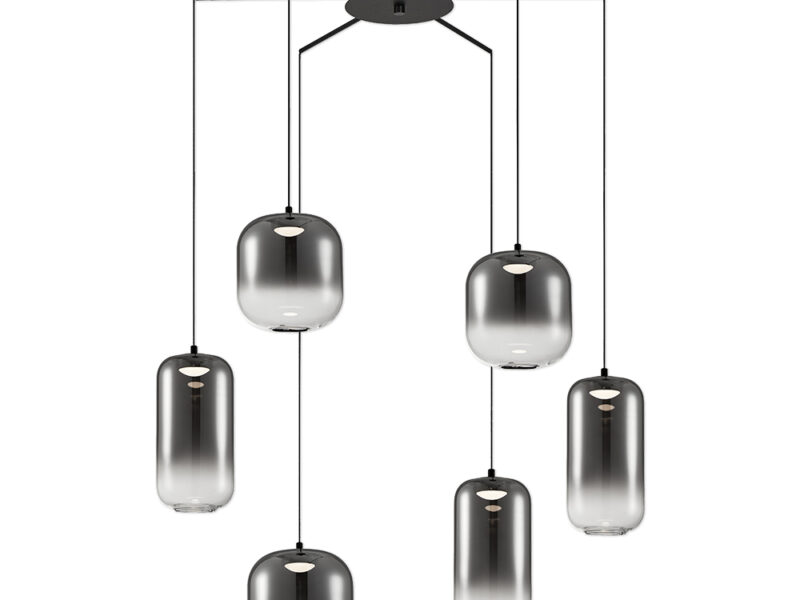 Misty LED Cluster Pendant 6 Light
