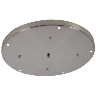 5 Light Ceiling Plate - Satin Chrome