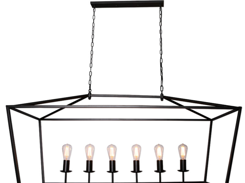 Rectangular Ranch Iron Pendant