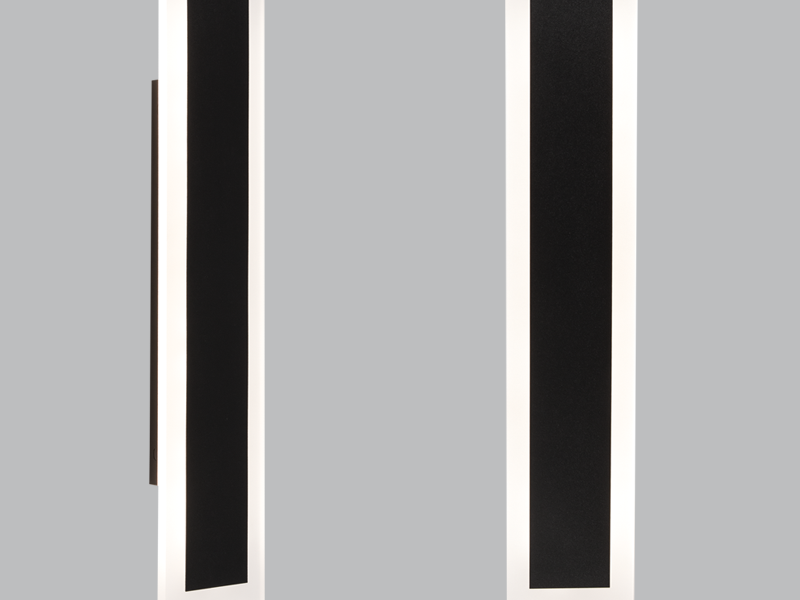 LED Frame Wall Light Black Large