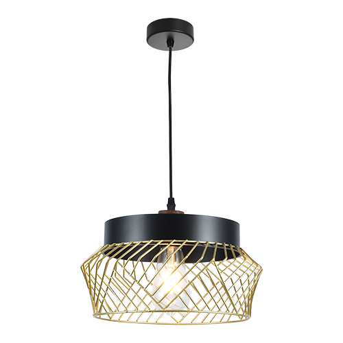 Drum Pendant Gold/Black