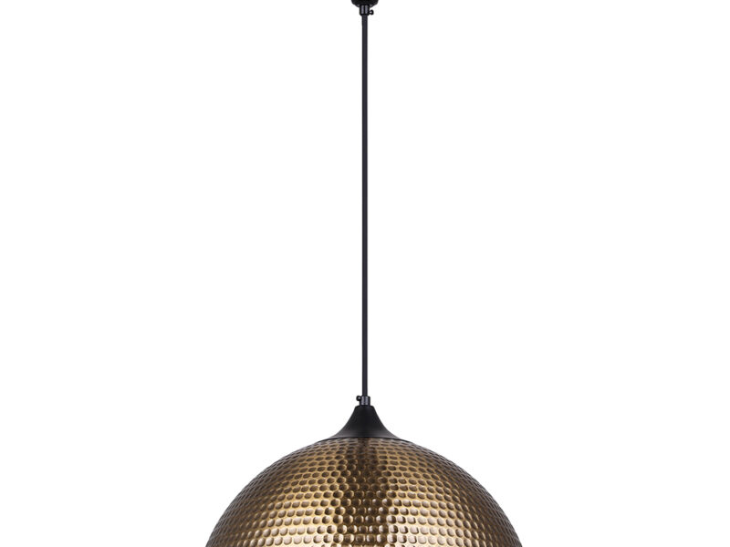 Hammered metal dome pendant