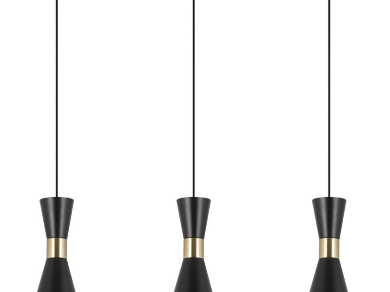Black and Gold Trio Pendant