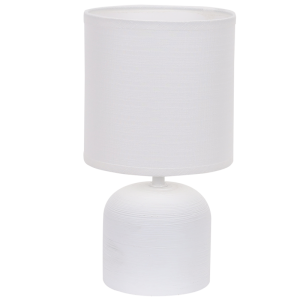 Table lamp short plain ceramic base with shade - Image 3