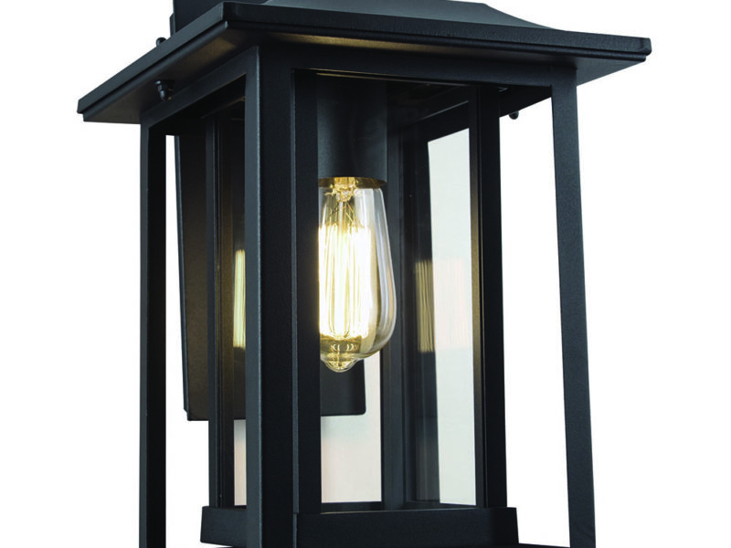 Outdoor Lantern Black and Glass