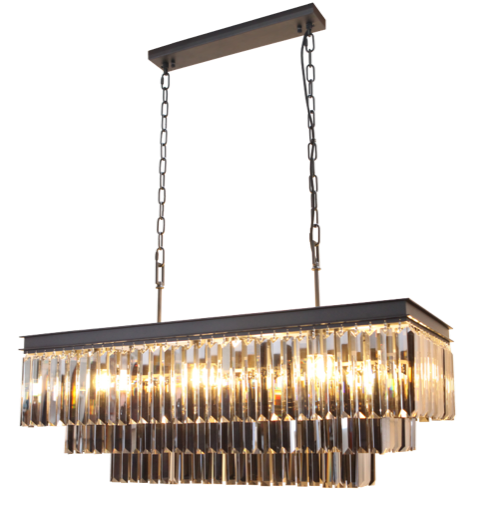 Rectangular Crystal Chandelier