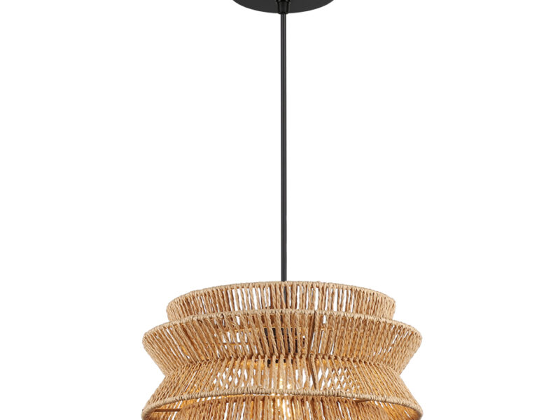 Layered Natural String Pendant Small