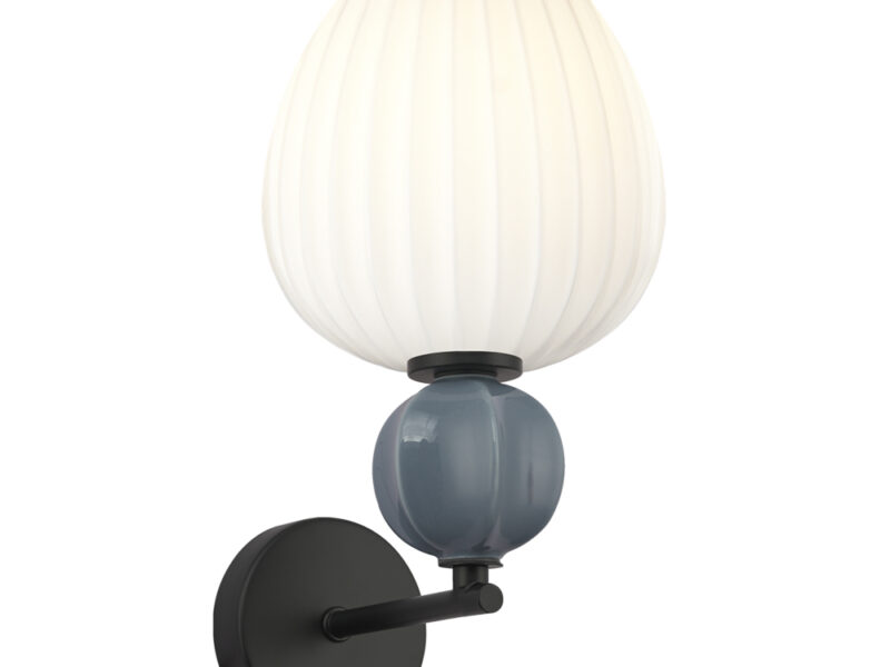 Ceramic Opal and Grey Wall Light