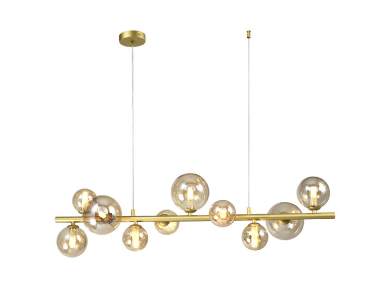 Horizontal Gold Bubble Pendant