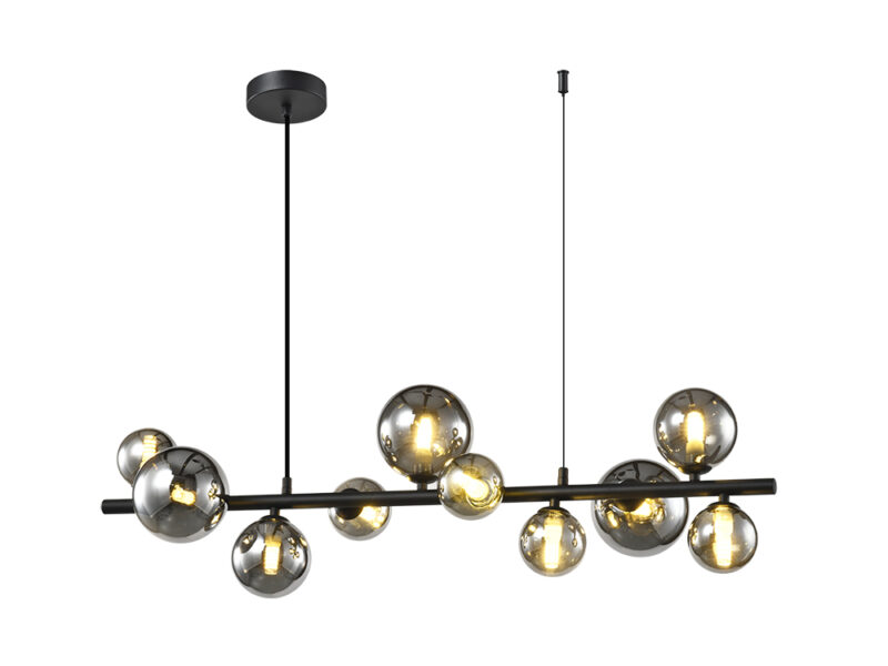 Horizontal Black Bubble Pendant