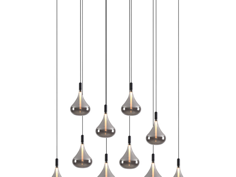 Cape Grape Glass 10Light Oval Cluster