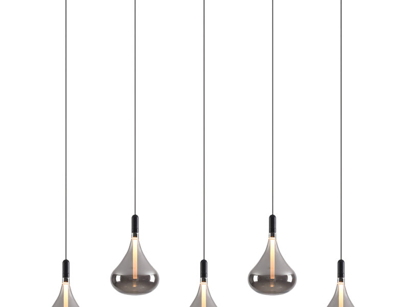Cape Grape Smoke 5 Light Pendant