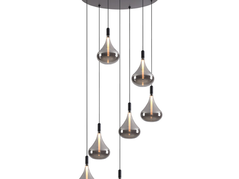 Cape Grape Glass 7Light Cluster