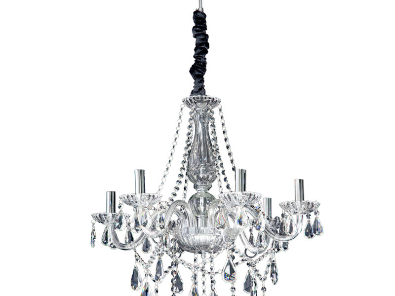 6 Arm Crystal Chandelier