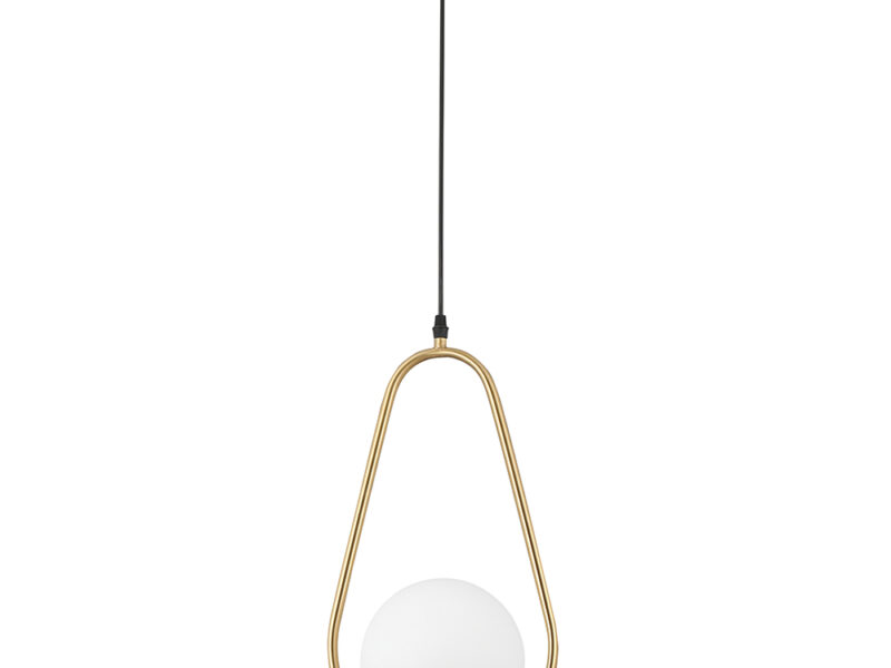White and Gold Teardrop Pendant