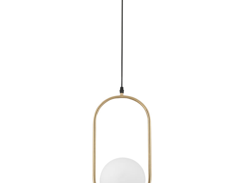 White and Gold Loop Pendant
