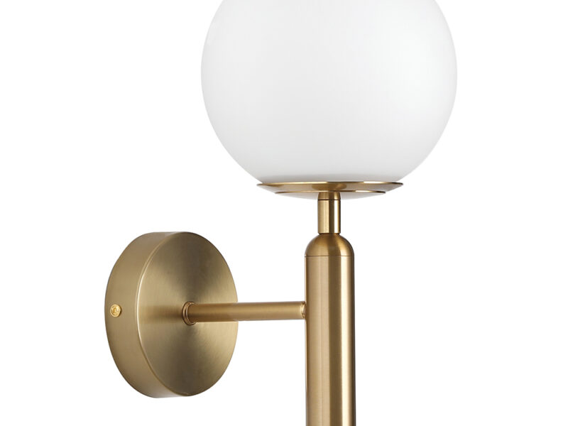White And Gold Stem Wall Light