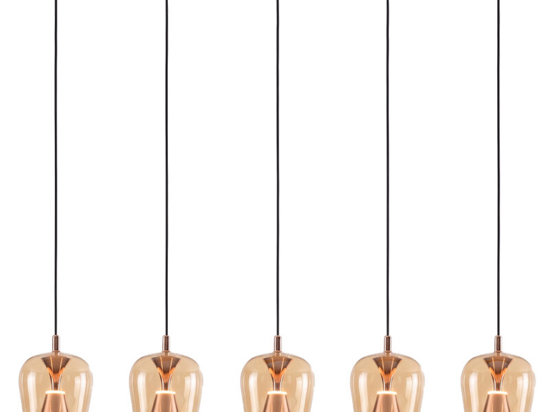 Golden Wizard Glass 5 Light Pendant