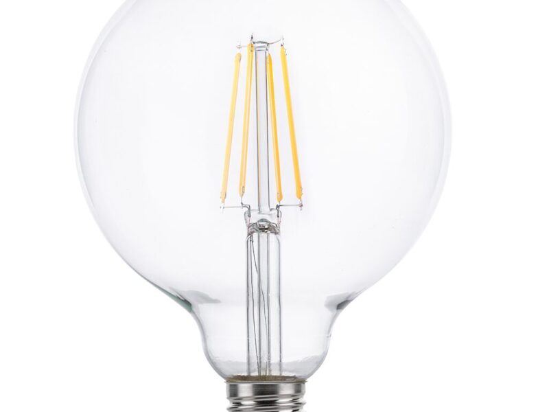 LED LAMP G125 CLEAR GLASS 8W